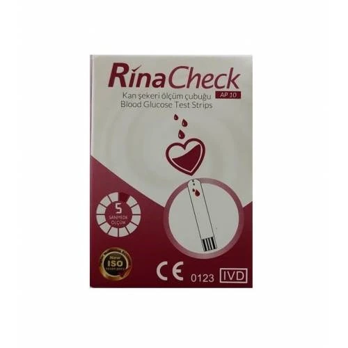 Rina Check AP10 Seker Ölcüm Strip (Stribi) 50 Adet