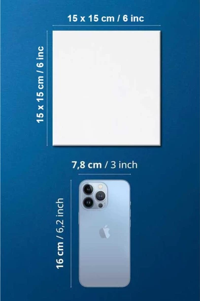15x15 cm Pres Kompozit Tuval 4'lü Paket - 2
