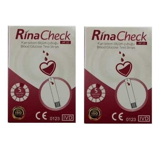 Rina Check AP10 Seker Ölcüm Strip (Stribi) 50 Adet 2 Kutu