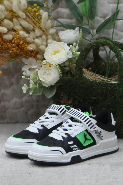 Fort Cool King Kısa Siyah Yeşil Rahat Sneaker Çocuk Ayakkabı - 2