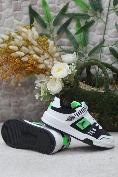 Fort Cool King Kısa Siyah Yeşil Rahat Sneaker Çocuk Ayakkabı - 5