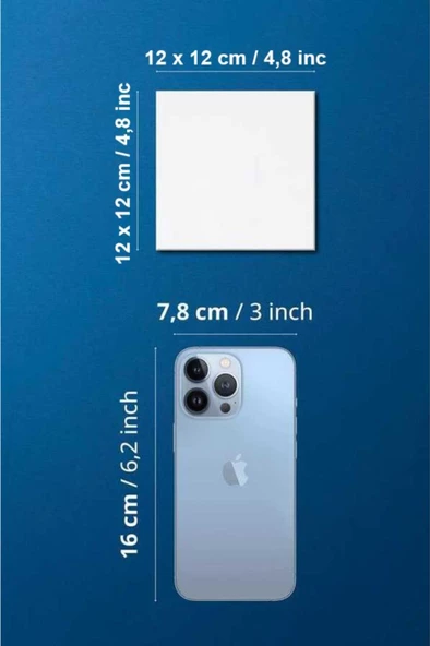 12x12 cm Pres Kompozit Tuval 4'lü Paket - 3