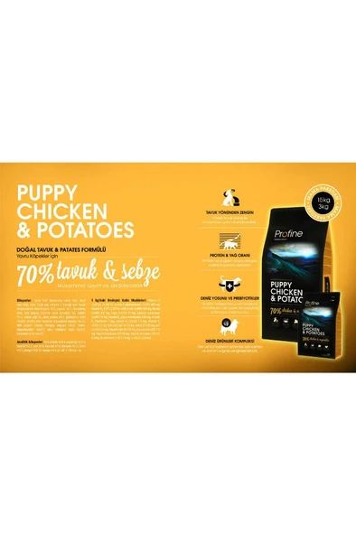 Profine 15Kg Puppy Tavuk Etli Yavru Köpek Maması - 6
