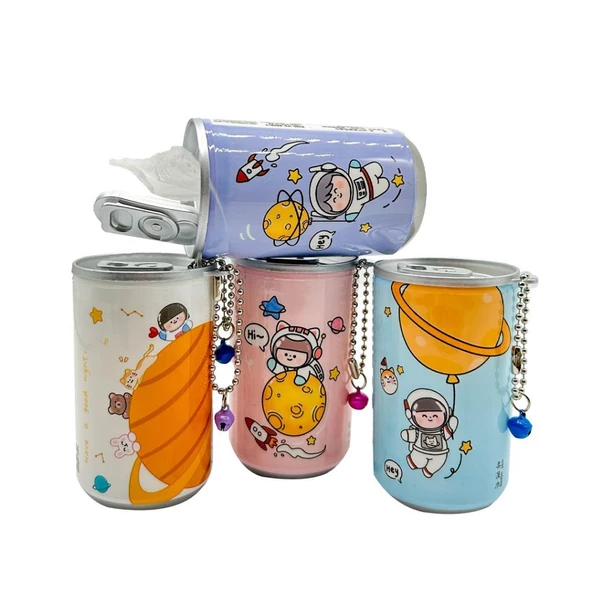 New-Max Sevimli Aksesuarlı Islak Mendil 4'lü Paket Toplam 96 Yaprak 24*4 Astronot Desenli - 2