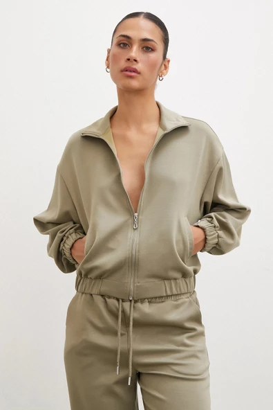 Fermuarlı Sweatshirt Çağla - 6