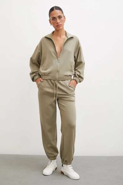 Fermuarlı Sweatshirt Çağla - 5