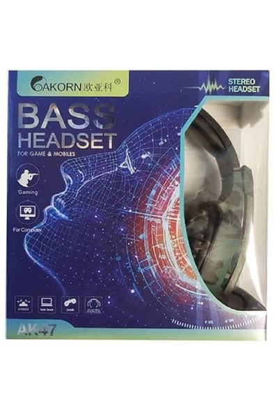 Pell AK47 Kablolu Kulaküstü Oyuncu Kulaklığı Mikrofonlu Kulaklık - Resim 4