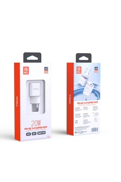 Pell USB TYPE-C GİRİŞLİ 20W TURBO ŞARJ BAŞLIĞI  PD+QC - 3