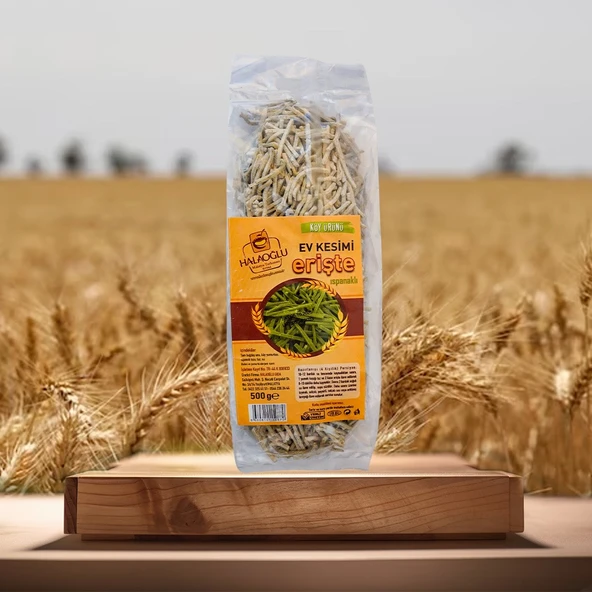 Halaoğlu Ispanaklı Kesme Erişte 500 Gr - 1