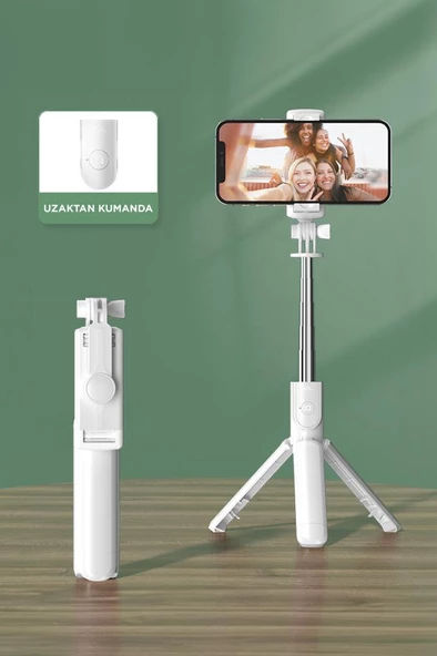 Torima S03 Beyaz Uzaktan Kumandalı Kablosuz Selfie Çubuğu - 3