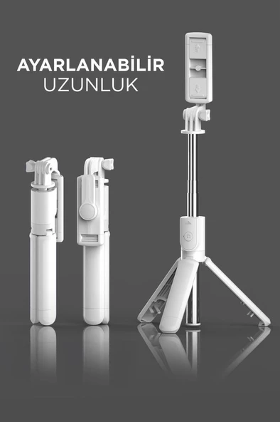 Torima S03 Beyaz Uzaktan Kumandalı Kablosuz Selfie Çubuğu - 4