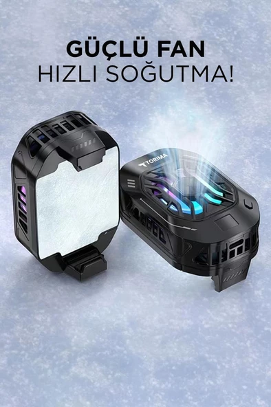 Torima F-25 Kablolu Cep Telefonu Soğutma Fanı Gamer Oyuncu Radyatör Soğutucu Siyah - 2