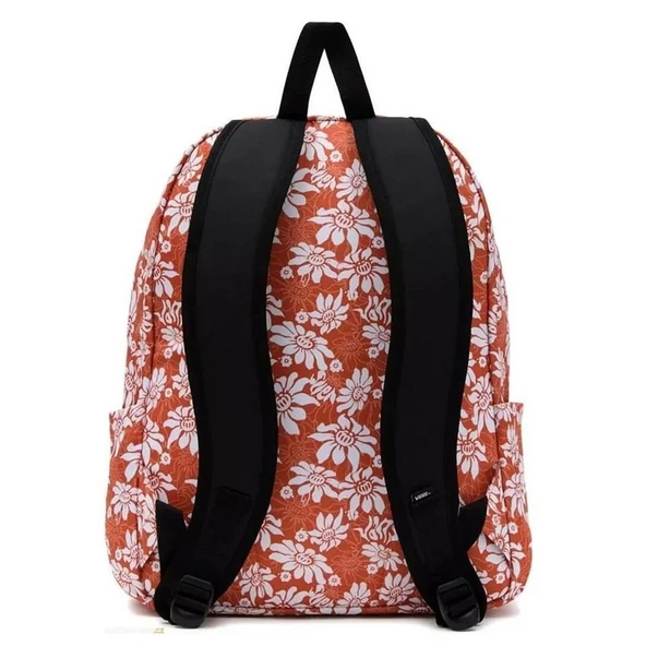 Vans Old Skool 22L Sırt Çantası Çiçekli Turuncu - 2