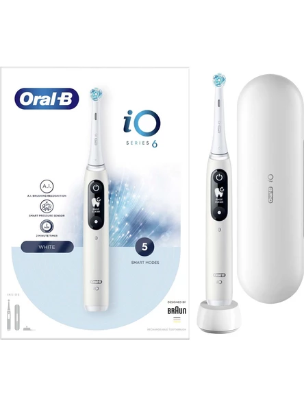 Oral-B iO 6 Şarjlı Diş Fırçası - Beyaz - 2
