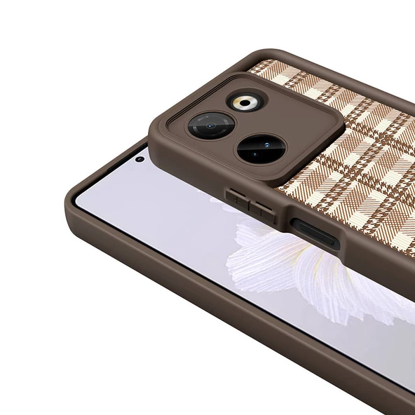 Tecno Camon 20 Pro 4G Kılıf Kamera Korumalı Baskılı Arka Yüzey Klas Kapak - Resim 7