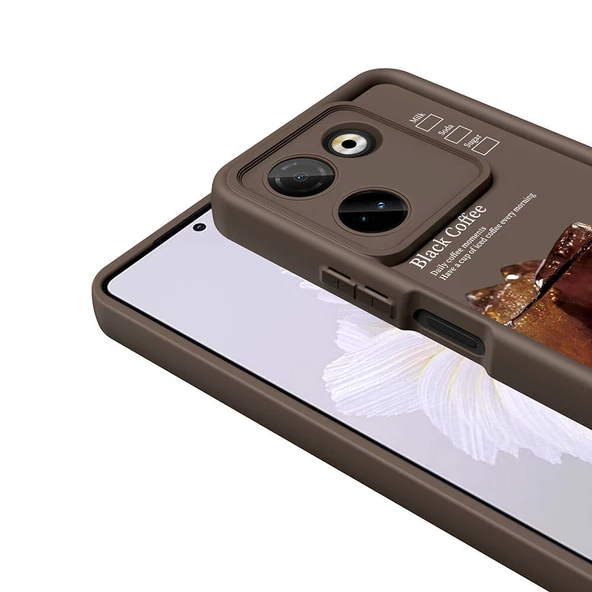 Tecno Camon 20 Pro 4G Kılıf Kamera Korumalı Baskılı Arka Yüzey Klas Kapak - Resim 5