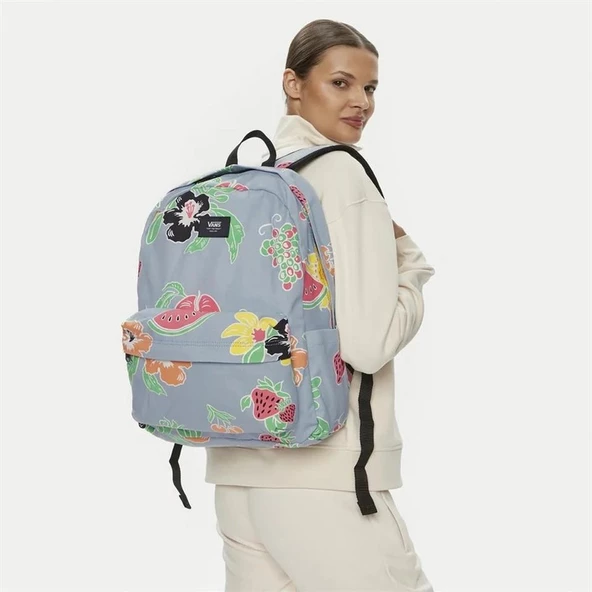 Vans Old Skool 22L Sırt Çantası Çiçekli Mavi - Resim 2