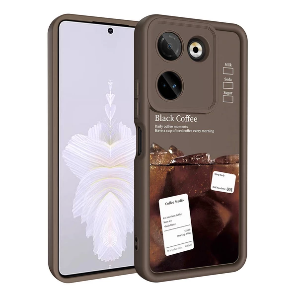 Tecno Camon 20 Pro 4G Kılıf Kamera Korumalı Baskılı Arka Yüzey Klas Kapak ürün görseli 1