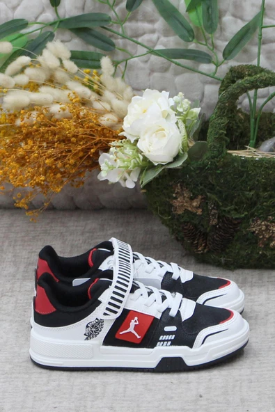 Fort Cool King Kısa Siyah Kırmızı Rahat Sneaker Çocuk Ayakkabı ürün görseli