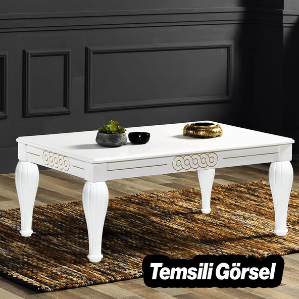 Pırlanta Plastik Sehpa Ayağı 30 cm Beyaz Renk 4 Adet Mobilya Orta Sehpası M8 Civatalı Ayak Ayaklar - Resim 6