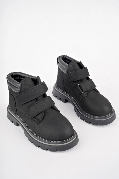 Muggo GADGET Garantili Çocuk Unisex Rahat Kalıp Soğuğa Dayanıklı Cırtlı Bot - 12
