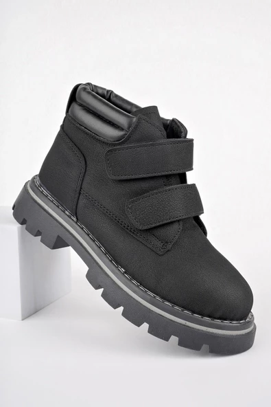 Muggo GADGET Garantili Çocuk Unisex Rahat Kalıp Soğuğa Dayanıklı Cırtlı Bot - 11