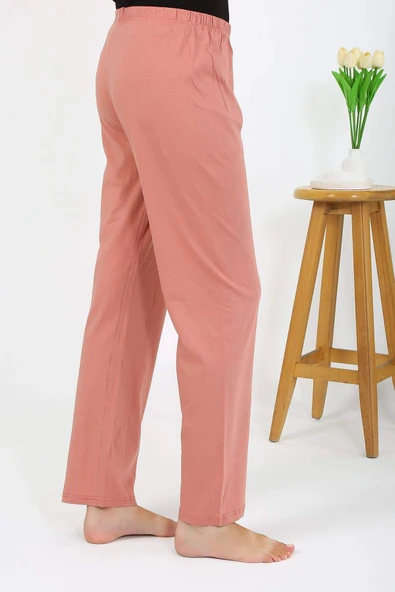 Akbeniz Kadın Penye Düz Tek Alt Somon Pijama 27538 - 4