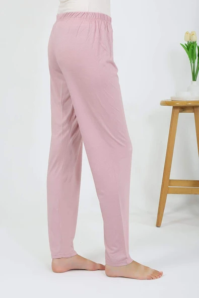 Akbeniz Kadın Penye Düz Tek Alt Pudra Pijama 27538 - 4