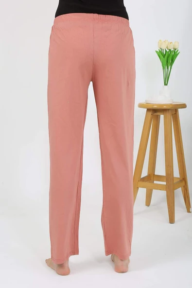 Akbeniz Kadın Penye Düz Tek Alt Somon Pijama 27538 - 5