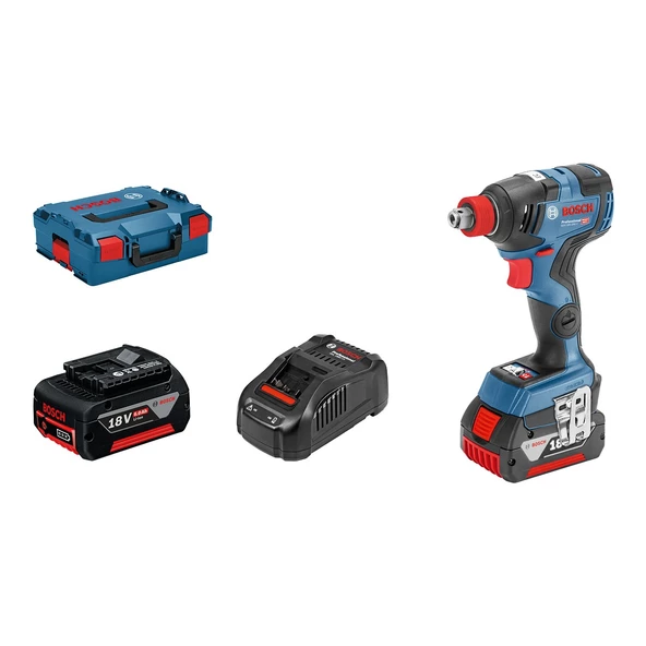 Bosch Professional GDX 18V-200 C 2x5.0Ah Çift Akülü Darbeli Somun Sıkma Makinesi - 06019G4201