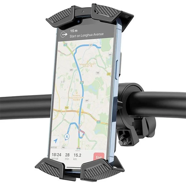 Coofbe Sarsılmaz Sıkı Tutuş Gidon İçin Motosiklet Telefon Tutucu Bisiklet Tutucu Gidon Tutucu - 6