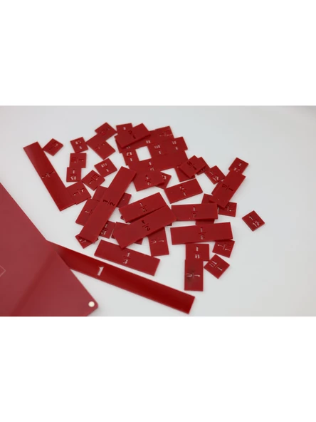 Luga Atölye Matematik Kesir Eğitim Seti & Eğlenceli Matematik Öğrenme - Kırmızı - 2