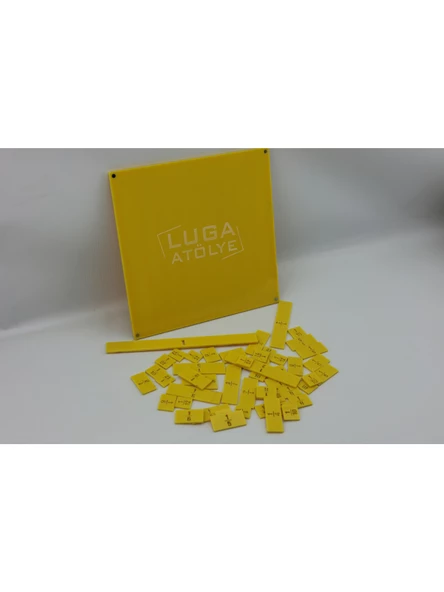 Luga Atölye Matematik Kesir Eğitim Seti & Eğlenceli Matematik Öğrenme - Sarı - 3