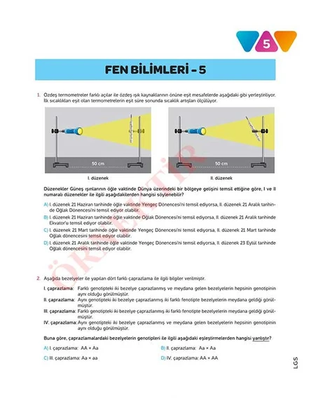 LGS FEN BİLİMLERİ 10'LU Branş Denemeleri | Video Çözümlü | MEB Müfredatına Uygun - Resim 3