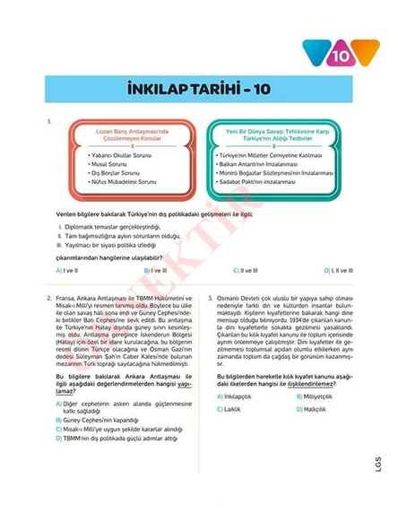 LGS İNKILAP TARİHİ – DİN KÜLTÜRÜ – İNGİLİZCE 10'LU Branş Denemeleri | Video Çözümlü - Resim 4
