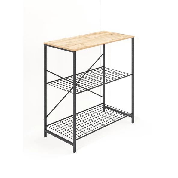 Eportatif Çok Amaçlı Mutfak Rafı Bangosu Masa Geniş Çam 1439 - 6