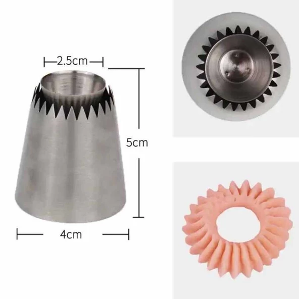 Büyük Boy Krema Duyu 42x29x46 Mm | İthal Krema Torbası Hediye (DY-Y04) - 2