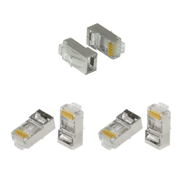 FRISBY FNW-RJ4522N RJ45 FTP CAT6 KONNEKTOR METAL 100LÜ PAKET - 3