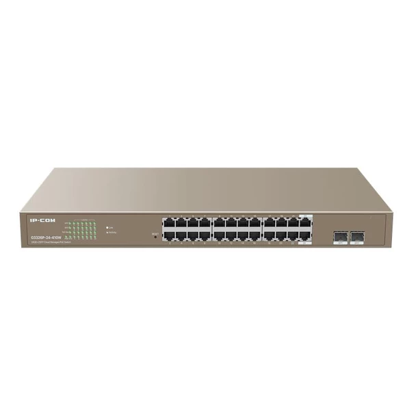 IP-COM G3326P-24-410W 24 PORT GIGABIT+ 2X1GB SFP (COMBO) UPLINK L2 YÖNETİLEBİLİR 370W POE SWITCH - 3