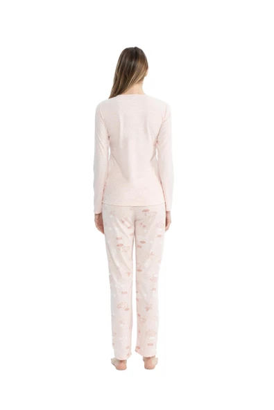 U.S. Polo Assn. 17122 Kadın Yuvarlak Yaka Pijama Takımı - 4