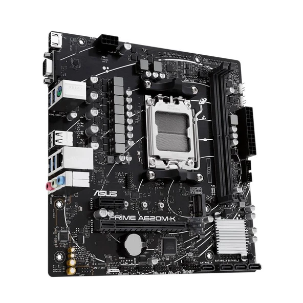 ASUS PRIME A620M-K DDR5 6400MHZ 1XVGA 1XHDMI 1XM.2 USB 3.2 MATX AM5 ( AMD AM5 7000 SERİSİ İŞLEMCİ UYUMLU) - 3