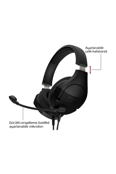 Kingston HyperX Cloud Stinger Core HX-HSCSC2-BK/WW Kablolu Mikrofonlu Kulak Üstü Oyuncu Kulaklığı - 4