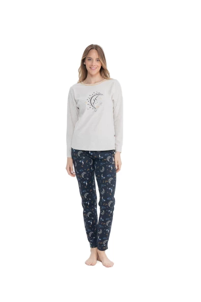 U.S. Polo Assn. 17118 Kadın Yuvarlak Yaka Pijama Takımı