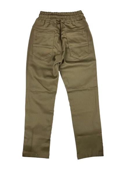 Unisex Çocuk Beli Lastikli Okul Pantolonu 7-16 yaş - 4