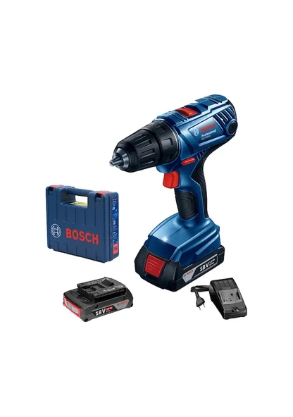 Bosch Professional GSR 180-LI 2x2.0Ah Çift Akülü Delme/Vidalama Makinesi - 06019F8109