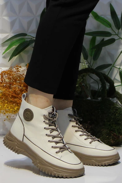 Fort Guja 24K310-13 Bej Orijinal Ürün Yumuşak Esnek Kaymaz Taban Kadın Bot ürün görseli