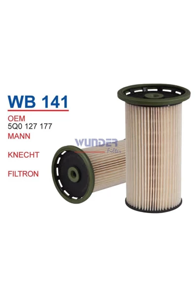 WUNDER Wb141 Mazot Filtresi - Golf Vı - Golf Vıı Uyumlu