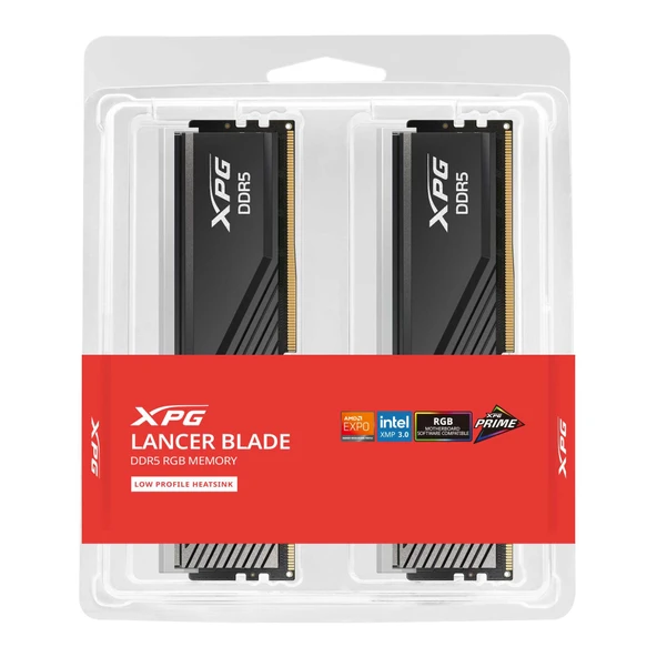 XPG Lancer Blade RGB 48GB (2x24) DDR5 6400Mhz CL32 AX5U6400C3224G-DTLABRBK Dual Kit Ram - 4