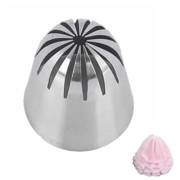 Büyük Boy Kapalı Yıldız 14 Diş Krema Duyu 35x4x45 Mm | İthal Krema Torbası Hediye (DY-901) - 2