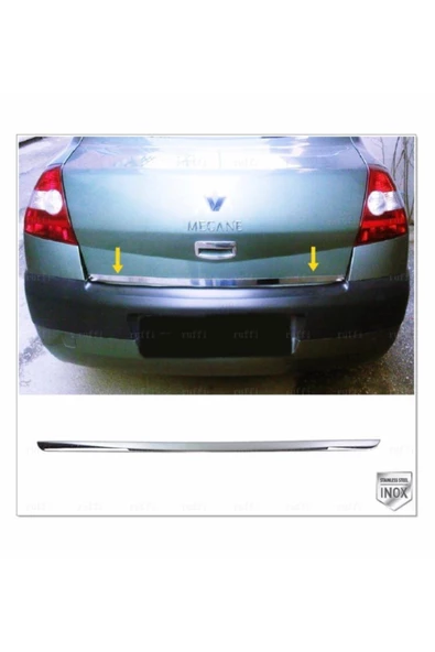 Renault Megane 2 Sedan Krom Bagaj Alt Çıtası 2004-2010 Arası P.çelik